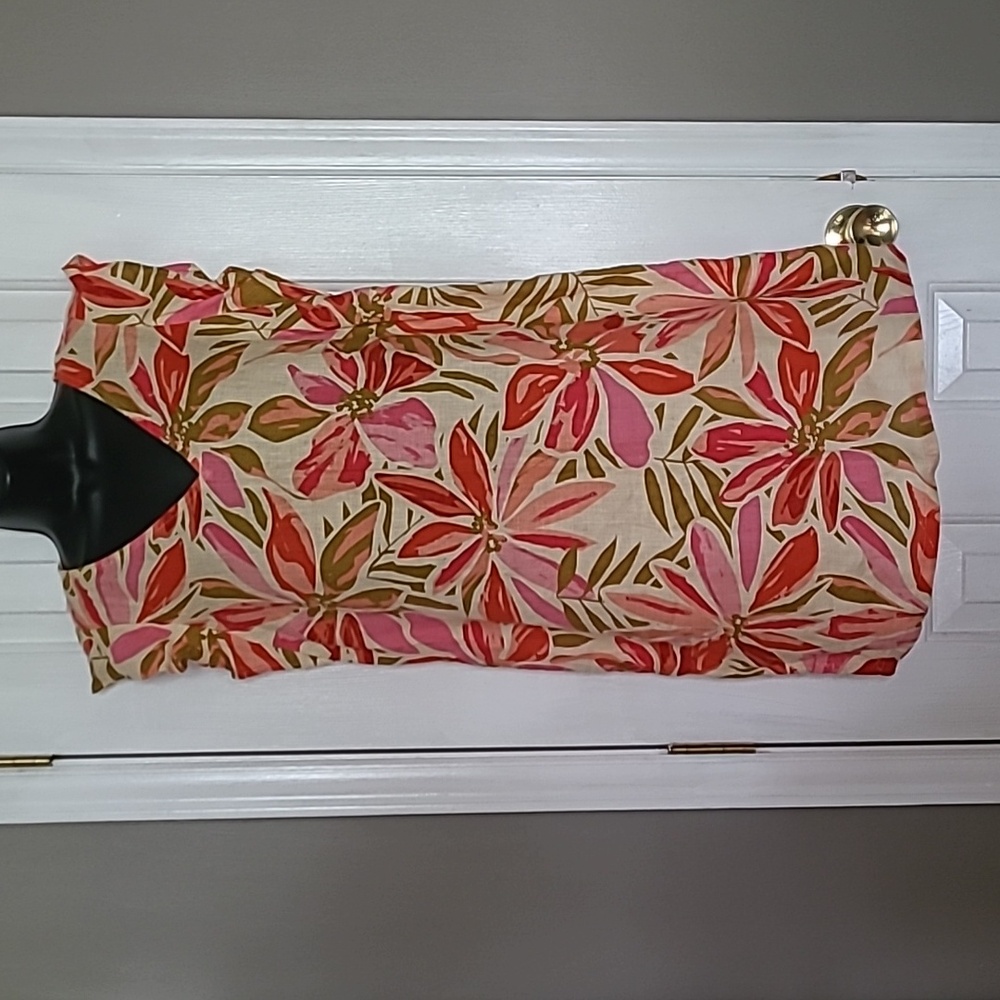 NICOLE MILLER Pink tan Floral Dress